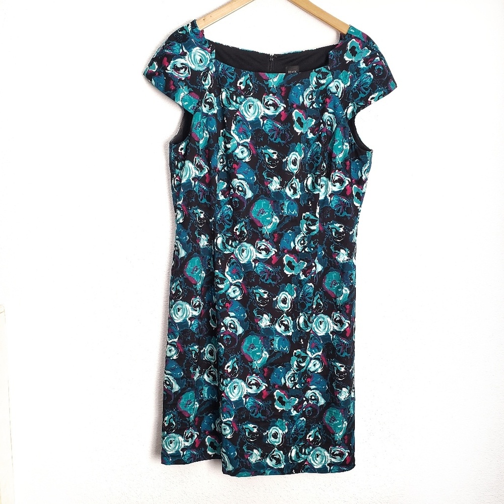 Saks Fifth Avenue BLACK Floral Midi Dress-Size 12